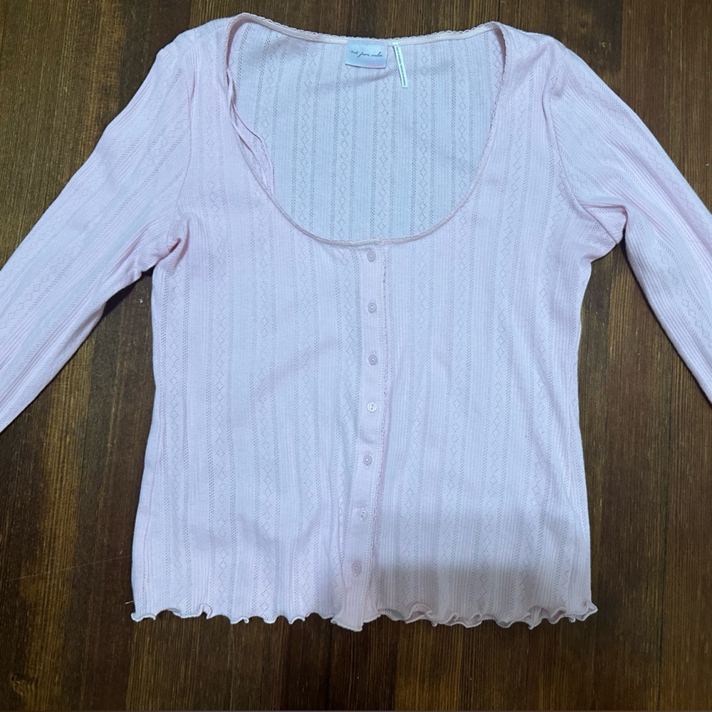urban outfitters pointelle cardigan